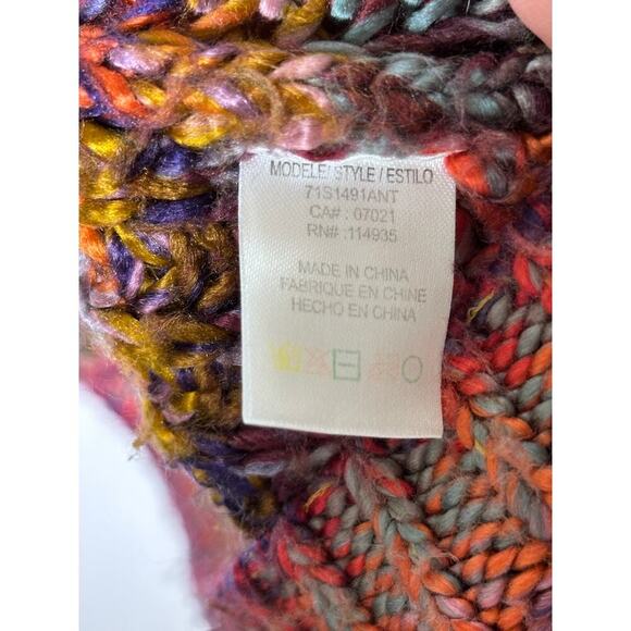 Anthropologie Women's Rainbow Knit Crew Neck Pullover Santiago Sweater Size XL - Picture 8 of 11